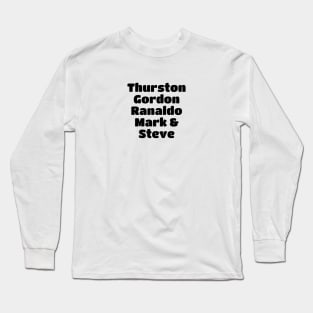 Sonic Youth Member Black Type Long Sleeve T-Shirt